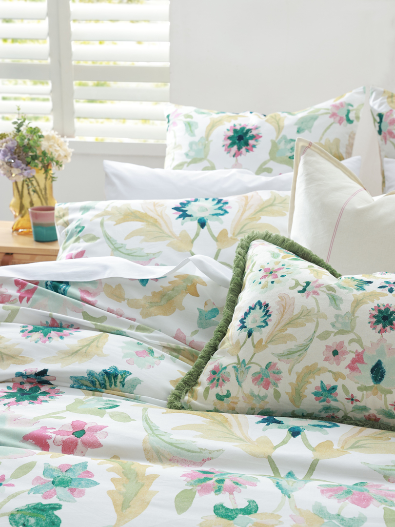 MM Linen Freya Reversible Duvet Cover Set | Cotton Percale image 3